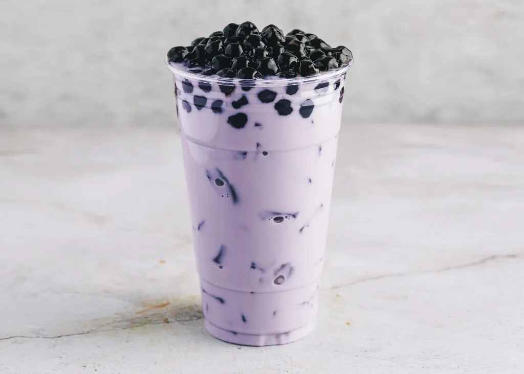 Taro slush with pearls